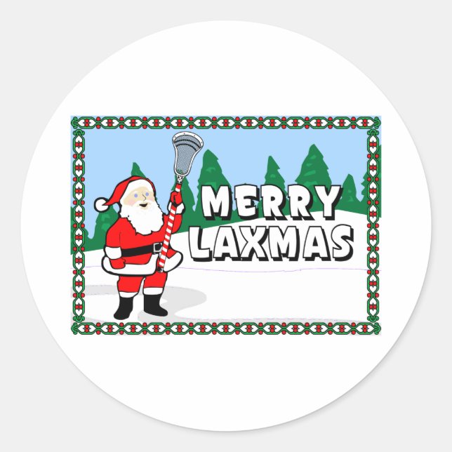 Lacrosse Designs MerryLaxmas3 Sticker (Front)