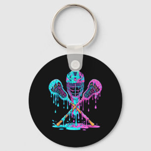 Lacrosse Drip Ice Cream Lax Helmet Sticks Kids Key Ring
