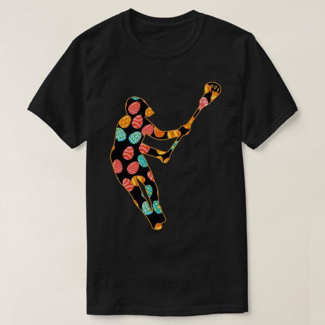 Lacrosse Easter Eggs T-Shirt (Design Front)
