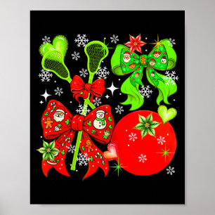 Lacrosse Equipment Christmas Player Team Colorful  Poster