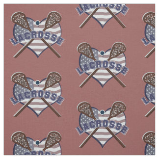 Lacrosse Fabric with Heart Shaped Flag