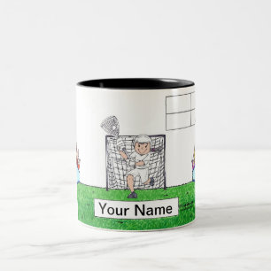 LaCrosse - Female Cartoon by PrintedPerfection.com Two-Tone Coffee Mug