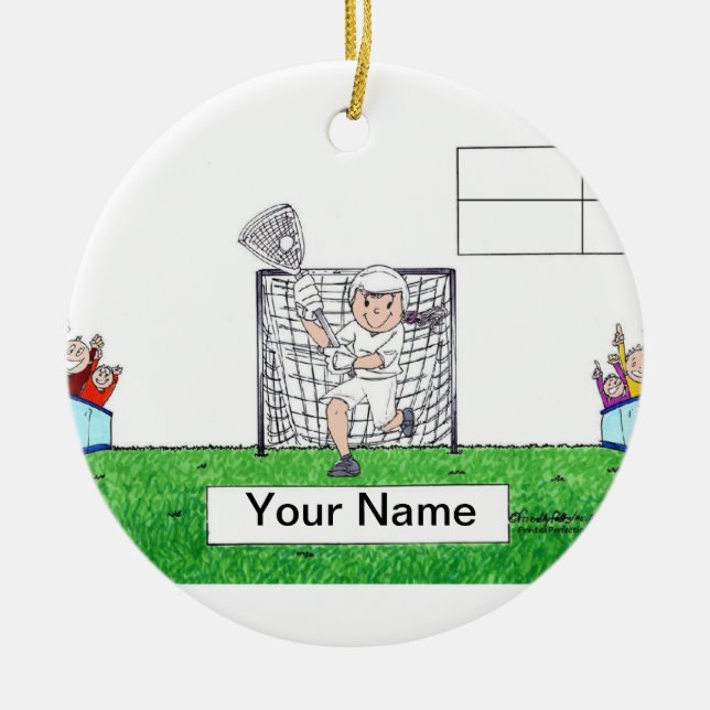 LaCrosse - Female Ceramic Tree Decoration (Front)