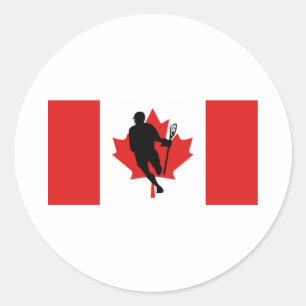 Lacrosse Flag IRockCanada Sticker