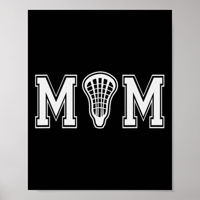Lacrosse For Mum With Lax Stick Head Gift For Her  Poster (Front)