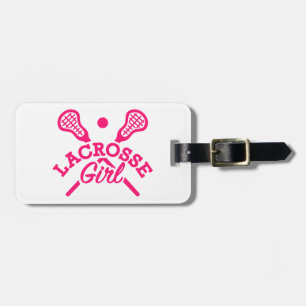 Lacrosse girl luggage tag