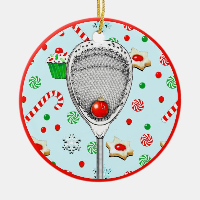 Lacrosse Goalie Collectable 2025 Ceramic Tree Decoration (Front)