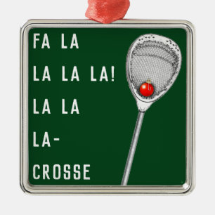 Lacrosse Goalie Collectable Metal Ornament