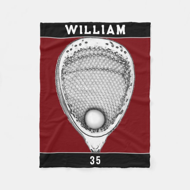 Lacrosse Goalie Fleece Blanket (Front)
