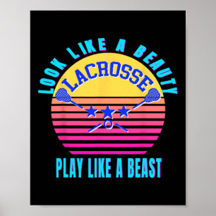 Lacrosse Goalie Girl Shirt Funny Gift Girl Women P Poster