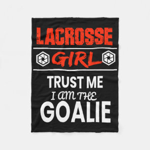 Lacrosse Goalie Girl Shirt Funny Gift Women Tee Pl Fleece Blanket
