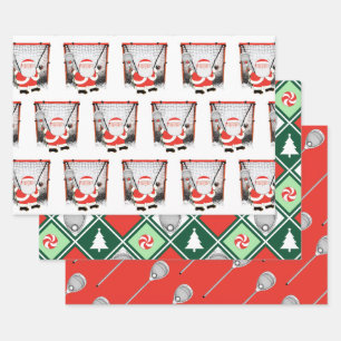 Lacrosse Goalie Holiday Gift Wrapping Paper