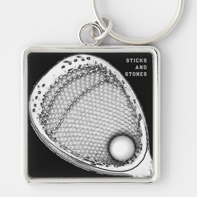 Lacrosse Goalie Key Ring (Front)