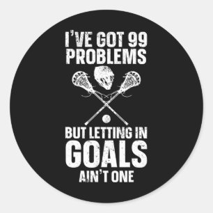 Lacrosse Goalie Lax Goalkeeper Lacrosse Player Def Classic Round Sticker