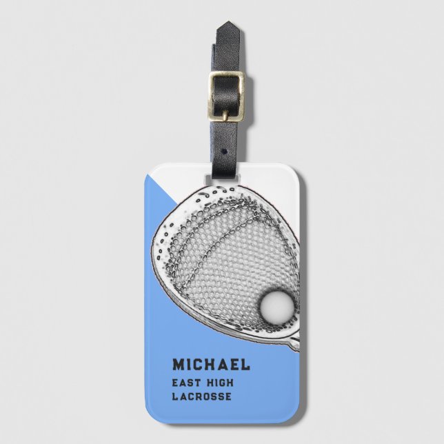 Lacrosse Goalie Luggage Tag (Front Vertical)