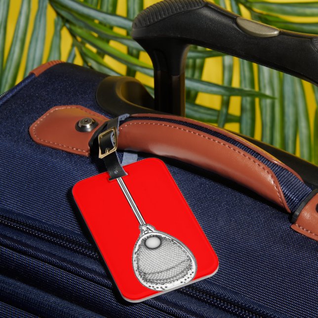 Lacrosse Goalie Luggage Tag (Front Insitu 1)