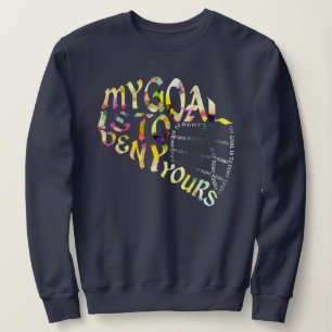 Lacrosse Goalie Mask Wordle Text Art Sweatshirt