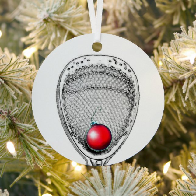 Lacrosse Goalie Metal Tree Decoration (Insitu)