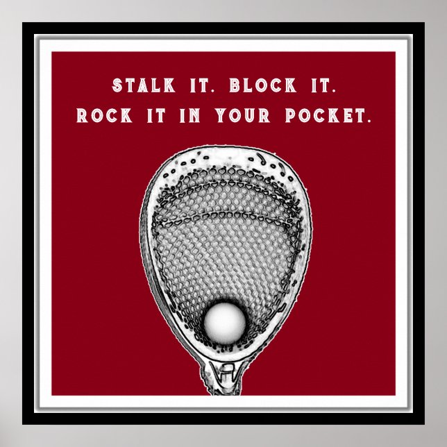 Lacrosse Goalie Poster (Front)