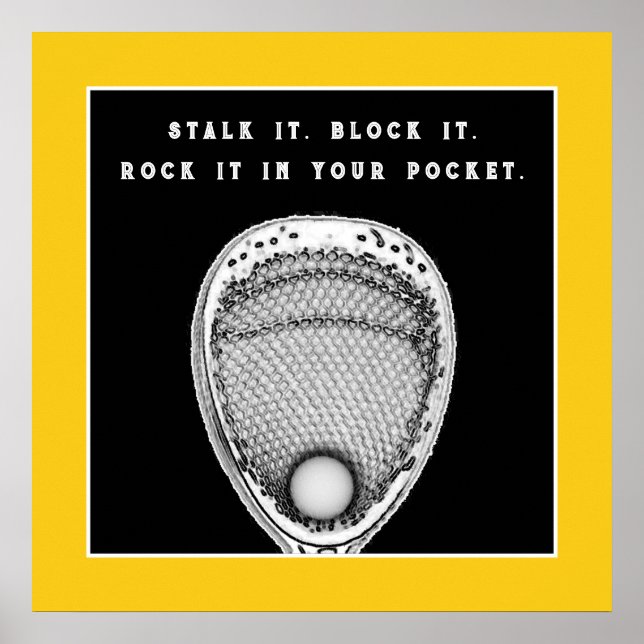 Lacrosse Goalie Poster (Front)