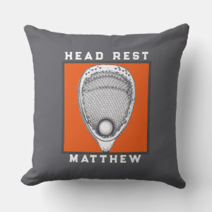 Lacrosse Goalie Throw Pillow