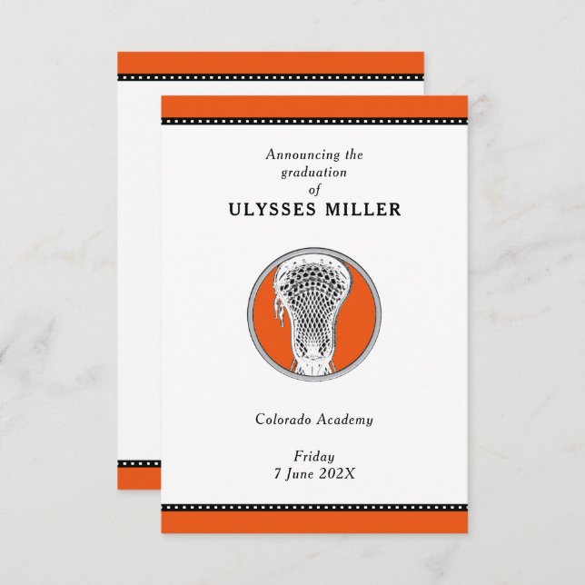 Lacrosse Graduation Announcement (Front/Back)