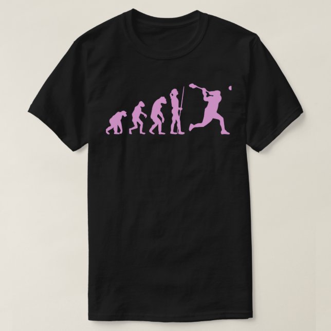 Lacrosse Grandma Evolution Pink Gift T-Shirt (Design Front)