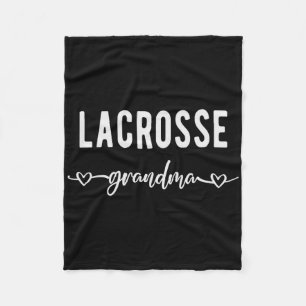 Lacrosse Grandma Funny Grandmother Lacrosse Lax Lo Fleece Blanket