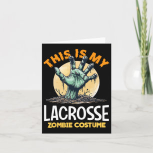 Lacrosse Halloween Zombie Matching Costume Card