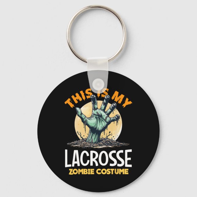 Lacrosse Halloween Zombie Matching Costume  Key Ring (Front)