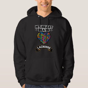 Lacrosse Heart Sticks Passion Sport Love Game Hoodie