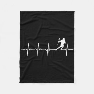 Lacrosse Heartbeat For Lacrosse Players  Fleece Blanket