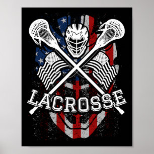Lacrosse Helmet And Sticks  Poster