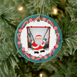 Lacrosse Holiday Gift Ceramic Tree Decoration