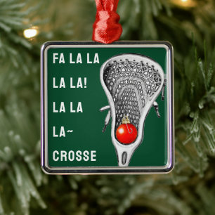 Lacrosse Holiday Gift Metal Tree Decoration