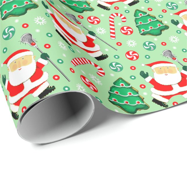 Lacrosse Holiday Gift Wrapping Paper (Roll Corner)