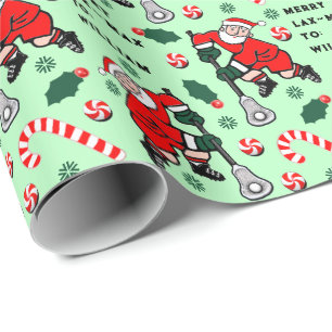 Lacrosse Holiday Gift Wrapping Paper