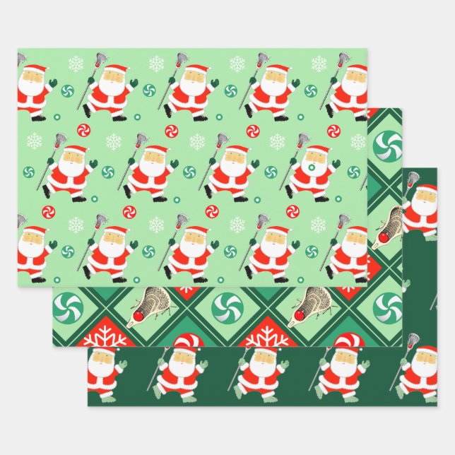 Lacrosse Holiday Gift Wrapping Paper (Set)