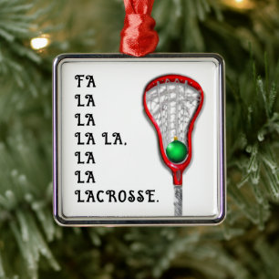 Lacrosse Holiday Keepsake Gift Metal Tree Decoration