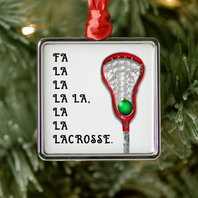 Lacrosse Holiday Keepsake Gift Metal Tree Decoration (Tree)
