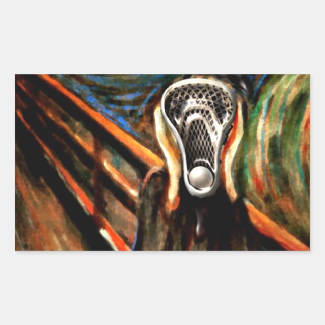 Lacrosse Humour Rectangular Sticker (Front)