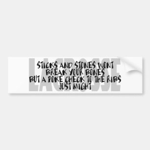 Lacrosse Humour Sticks Bumper Sticker