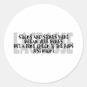 Lacrosse Humour Sticks Sticker