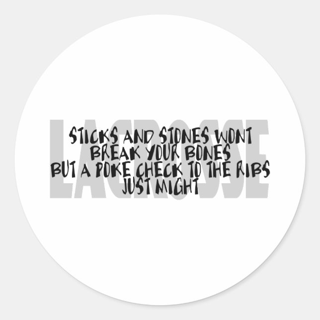 Lacrosse Humour Sticks Sticker (Front)