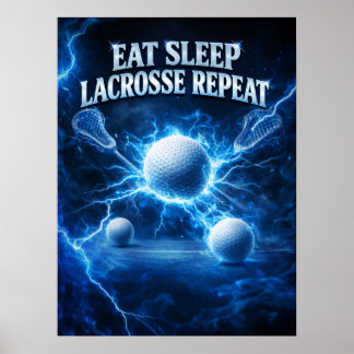 Lacrosse Ice Lightning Strike Poster