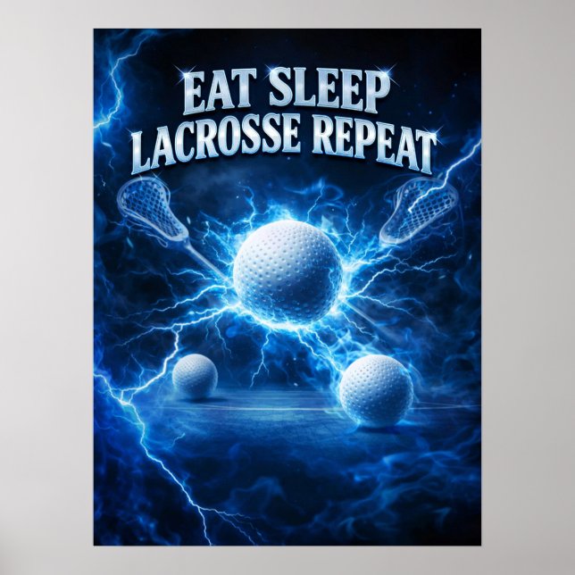 Lacrosse Ice Lightning Strike Poster (Front)