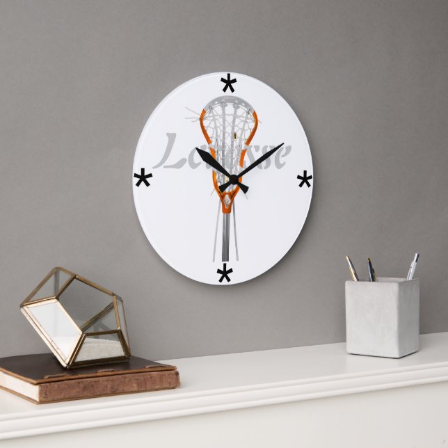 Lacrosse Image - Custom Wall Clock (Office)