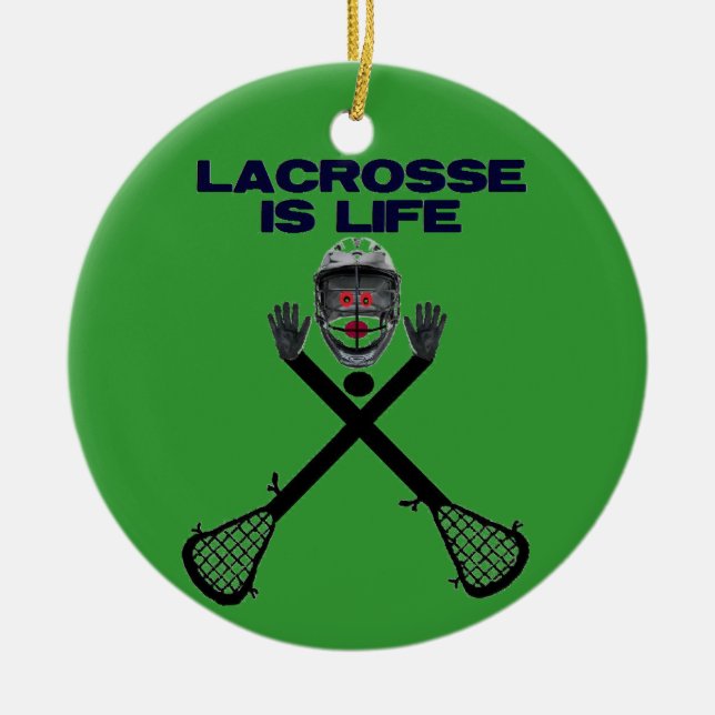 Lacrosse is Life Ceramic Tree Decoration (Front)