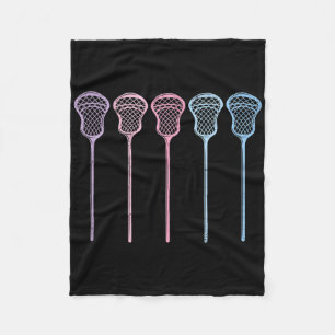 Lacrosse Lacrosse Sticks Woman Girls Retro Fleece Blanket