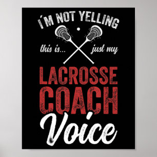 Lacrosse LAX American Flag Poster